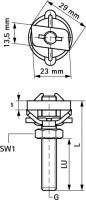 BIS RapidRail Posuvný svorník M6x20mm