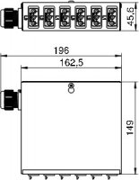 OBO 6108000 Podlahová rozvodnice UVS-6S2
