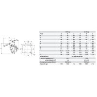 zásuvka vestavná 5P, 32A/400V, 6h, IP44, šikmá, příruba 80x97mm PCE 425-6