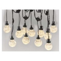 LED světelný řetěz 20x párty žárovky, 7,6 m, venkovní i vnitřní, teplá bílá