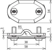 Štítek pro označení svodu (bez čísla), Al pro prům. 7-10mm/pásek30mm DEHN 480003