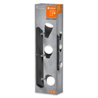 LEDVANCE LED SPOT PEAR BLACK 3 x 4.3W 2700K GU10