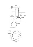 Závěsné svítidlo Basic form E14x3 40W MOD321PL-03G1 MAYTONI