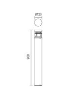Sloupkové svítidlo SPARK ST90 LED 1X12W IP54 DG 3000K REDO 9941