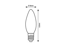 Světelný zdroj Filament LED, E14 C35, 2W, 470lm, 3000K RABALUX 79011
