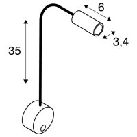 DIO FLEX PLATE, nástěnné svítidlo, Power LED 1 W, 3000K, chrom    SLV 146682