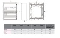 Nástěnná rozvodnice ACT12PO 12M (1x12) IP40 ETI 001100243