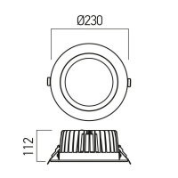 XMAXI REC. RND. FITTING 60W 220-240V AC