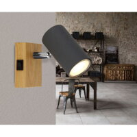 Nástěnné svítidlo ROBBY grafit 1xGU10, 25W 230V GLOBO 57911-1G