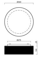 Přisazené LED nouzové svítidlo ERIS C2 3K 13W IP43 bílá OSMONT ERI67428