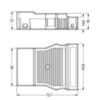 Pouzdra s odlehčením tahu, 4pól., Pro 1 vedení, Černá WAGO 770-504/020-000