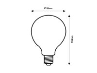 Světelný zdroj Filament LED, E27 G95, 8W, 1055lm, 4000K RABALUX 79128