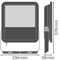 FLOODLIGHT AREA GEN 2 100W ML 830 A48X85 BK LEDVANCE 4099854427428