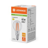 Světelný zdroj LED CLASSIC P P 3.4W 827 Clear E14 LEDVANCE 4099854468414