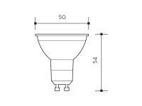 MCOB GLASS 5W GU10 4000K světelný zdroj neutrální bílá LEDMED LM65308004
