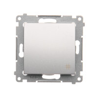 Přepínač křížový, řazení 7, 10AX, 250V~, stříbrná matná metalizované DW7.01/43