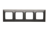 Rámeček 4-násobný Simon 54 Premium, IP20/IP44, antracit mat, metalizované DR4/48