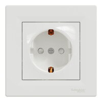 ASFORA Zásuvka SCHUKO 250V 16A, clonky, bílá SCHNEIDER EPH2900221