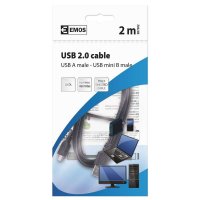 USB kabel 2.0 A/M-MINI B/M 2M Emos SD7302