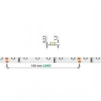 LED pásek SMD335 WW, 60LED/m, IP20, 5m, 24V