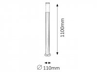 Inox torch E27 1x 25W IP44 saténový chrom RABALUX 8265