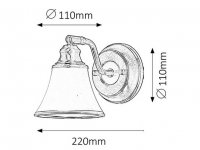 Grando E14 R50 1x 40W IP20 bronz RABALUX 6545