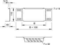 OBO RWEB 120 FS Redukční úhelník/zakončení pro kabelový žlab 110x200 Ocel