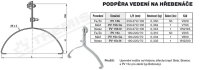 Podpěra vedení na hřebenáče PV 15c FeZn (ocel/zinek) Tremis V205