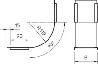 7130922 DBV 200 S A4 Víko na oblouk 90,