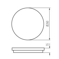 Kanlux 33386 BENO 24W WW-O-GR Přisazené svítidlo LED