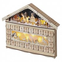 10LED ADVENT HOUSE 2AA T WW