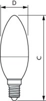 LED žárovka PILA 5,5-40W B35 E14W FR ND