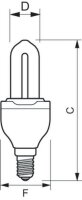 Philips Zářivka Economy Stick 11W WW E14 220-240 1PF/6