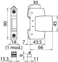 Svodič přepětí Typ 2 DEHNguard S 908096
