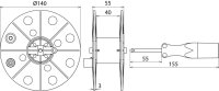 Navíjecí kotouč, plast šedý, B 40mm vedení 25m, modré DEHN 585025