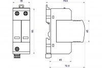 Svodič rázového přepětí HSA PV 600/2 M S HAKEL 27235