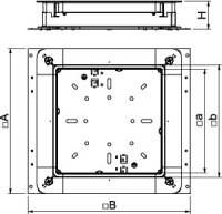 OBO UGD 250-3 9 Podlahová přístrojová krabice 250-3 pro GES9 410x367x70 Ocel
