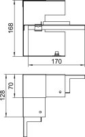 Vnitřní roh OBO GS-AI70170RW pro kanál Rapid 80, 70x170mm, čistě bílá Ocel