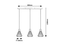 Farfalle E27 3XMAX 40W IP20 černá/buk RABALUX 3149
