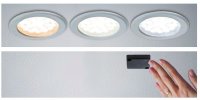 Nábytkové zápustné svítidlo Micro Line LED Touch mat.hliník, 3ks PAULMANN 93560