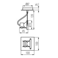 Přisazené halogenové svítidlo SONDA EL-1L 04795 Kanlux