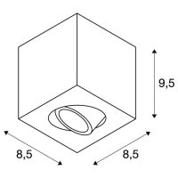 svítidlo TRILEDO SQUARE CL downlight matné černé LED 6W 38° 3000K SLV 113940