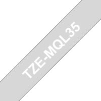 Páska BROTHER TZe-MQL35 šedá/bílá (12mm, laminované)