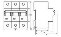 Jistič DMCB 2 C125-3 3-pol., C-charakt., 125 A, 15 kA DOEPKE 09915079