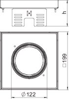 OBO RKFN2 UZD3 4VS20 Čtvercová kazeta pro tubus 200x200mm Nerez ocel