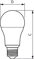 LED žárovka PHILIPS E27 13-100W A60 827 1521m 230°