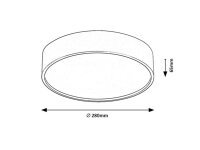 LARCIA LED 18W IP44 stříbro RABALUX 75010