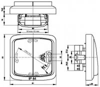 ABB Tango 3558A-05940 B Přepínač sériový,s krytem a rámečkem,řazení 5,IP44