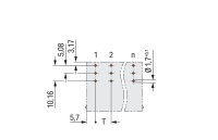 Konektor s pájecími piny THT pájecí kontakt 1,2x1,2 mm úhlové světle šedá 3pól.