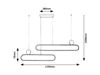 CIRCADO LED 48W IP20 černá/zlatá 3000K 2550lm RABALUX 72268